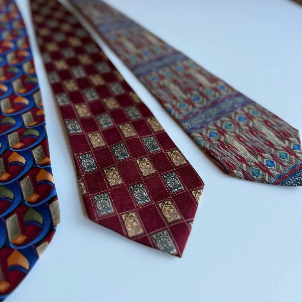 Lot of 3 Vintage Silk Tie J. Garcia Collector’s Edition Metropolitan Museum Art